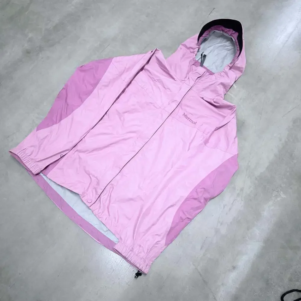 Marmot Women's Pink Full-Zip Lightweight Rain Shell Jacket